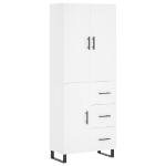 Credenza Bianca 69,5x34x180 cm in Legno Multistrato