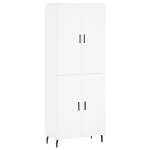 Credenza Bianca 69,5x34x180 cm in Legno Multistrato