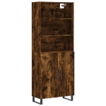 Credenza Rovere Fumo  69,5x34x180 cm in Legno Multistrato