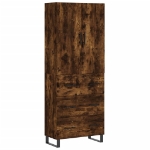 Credenza Rovere Fumo  69,5x34x180 cm in Legno Multistrato