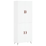 Credenza Bianca 69,5x34x180 cm in Legno Multistrato