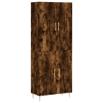 Credenza Rovere Fumo  69,5x34x180 cm in Legno Multistrato