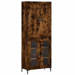 Credenza Rovere Fumo  69,5x34x180 cm in Legno Multistrato