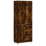 Credenza Rovere Fumo  69,5x34x180 cm in Legno Multistrato