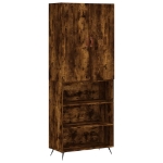 Credenza Rovere Fumo  69,5x34x180 cm in Legno Multistrato