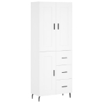 Credenza Bianca 69,5x34x180 cm in Legno Multistrato