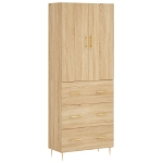 Credenza Rovere Sonoma 69,5x34x180 cm in Legno Multistrato