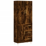 Credenza Rovere Fumo  69,5x34x180 cm in Legno Multistrato