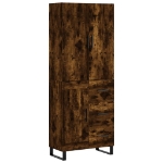 Credenza Rovere Fumo  69,5x34x180 cm in Legno Multistrato