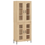 Credenza Rovere Sonoma 69,5x34x180 cm in Legno Multistrato