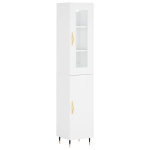 Credenza Bianca 34,5x34x180 cm in Legno Multistrato