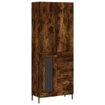 Credenza Rovere Fumo  69,5x34x180 cm in Legno Multistrato