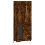 Credenza Rovere Fumo  69,5x34x180 cm in Legno Multistrato