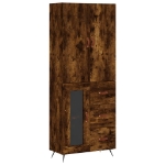 Credenza Rovere Fumo  69,5x34x180 cm in Legno Multistrato