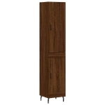 Credenza Rovere Marrone 34,5x34x180 cm in Legno Multistrato