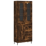 Credenza Rovere Fumo  69,5x34x180 cm in Legno Multistrato