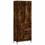 Credenza Rovere Fumo  69,5x34x180 cm in Legno Multistrato
