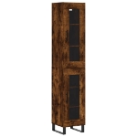 Credenza Rovere Fumo 34,5x34x180 cm in Legno Multistrato