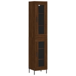 Credenza Rovere Marrone 34,5x34x180 cm in Legno Multistrato