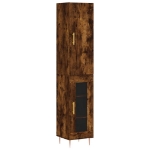 Credenza Rovere Fumo 34,5x34x180 cm in Legno Multistrato