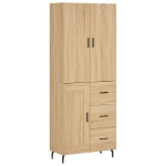 Credenza Rovere Sonoma 69,5x34x180 cm in Legno Multistrato