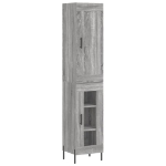 Credenza Grigio Sonoma 34,5x34x180 cm in Legno Multistrato