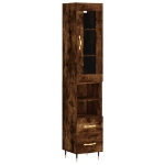 Credenza Rovere Fumo 34,5x34x180 cm in Legno Multistrato