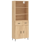 Credenza Rovere Sonoma 69,5x34x180 cm in Legno Multistrato