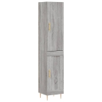 Credenza Grigio Sonoma 34,5x34x180 cm in Legno Multistrato