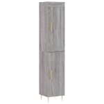 Credenza Grigio Sonoma 34,5x34x180 cm in Legno Multistrato