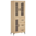 Credenza Rovere Sonoma 69,5x34x180 cm in Legno Multistrato