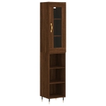 Credenza Rovere Marrone 34,5x34x180 cm in Legno Multistrato