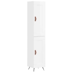 Credenza 34,5x34x180 cm in Legno Multistrato Bianco Lucido