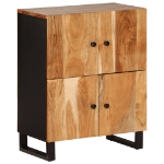 Credenza con 4 Ante 60x33x75 cm in Legno Massello di Acacia