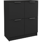 Credenza Nera 60x30x70 cm in Legno Multistrato