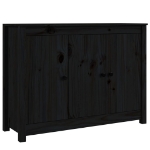 Credenza Nera 100x35x74 cm in Legno Massello di Pino