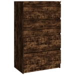 Credenza Rovere Fumo 60x35x98,5 cm in Legno Multistrato