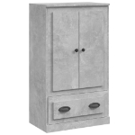 Credenza Grigio Cemento 60x35,5x103,5 cm in Legno Multistrato