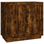 Credenza Rovere Fumo 80x34x75 cm in Legno Multistrato