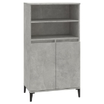 Credenza Grigio Cemento 60x36x110 cm in Legno Multistrato