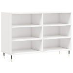 Credenza Bianco Lucido 103,5x35x70 cm in Legno Multistrato