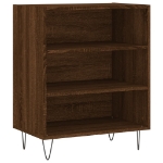 Credenza Rovere Marrone 57x35x70 cm in Legno Multistrato