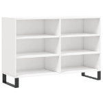 Credenza Bianco Lucido 103,5x35x70 cm in Legno Multistrato