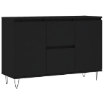 Credenza Nera 104x35x70 cm in Legno Multistrato