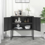 Credenza Antracite 75x35x75 cm in Acciaio