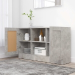 Credenza Grigio Cemento 120x30,5x70 cm in Truciolato