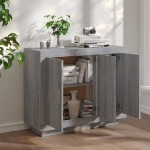 Credenza Grigio Sonoma 92x35x75 cm in Legno Multistrato