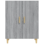 Credenza Grigio Sonoma 70x34x90 cm in Legno Multistrato