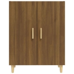 Credenza Rovere Marrone 70x34x90 cm in Legno Multistrato