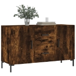 Credenza Rovere Fumo 100x36x60 cm in Legno Multistrato